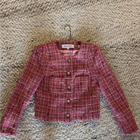 Veronica Beard Lars Tailored Jacket Pink Size 4 New - Picture 6 of 9